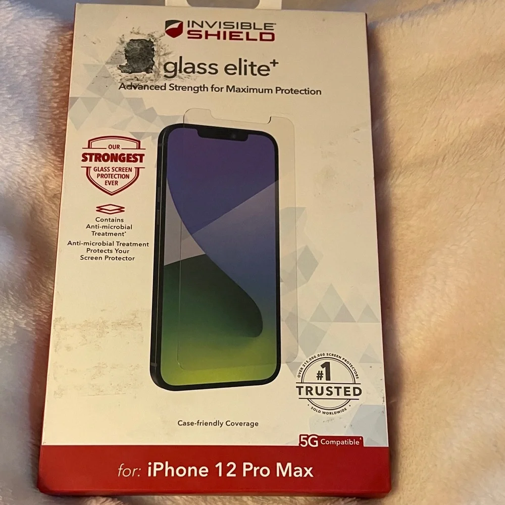 Invisible Shield Glass Elite+ Screen Protector for iPhone 12 Pro Max - Black